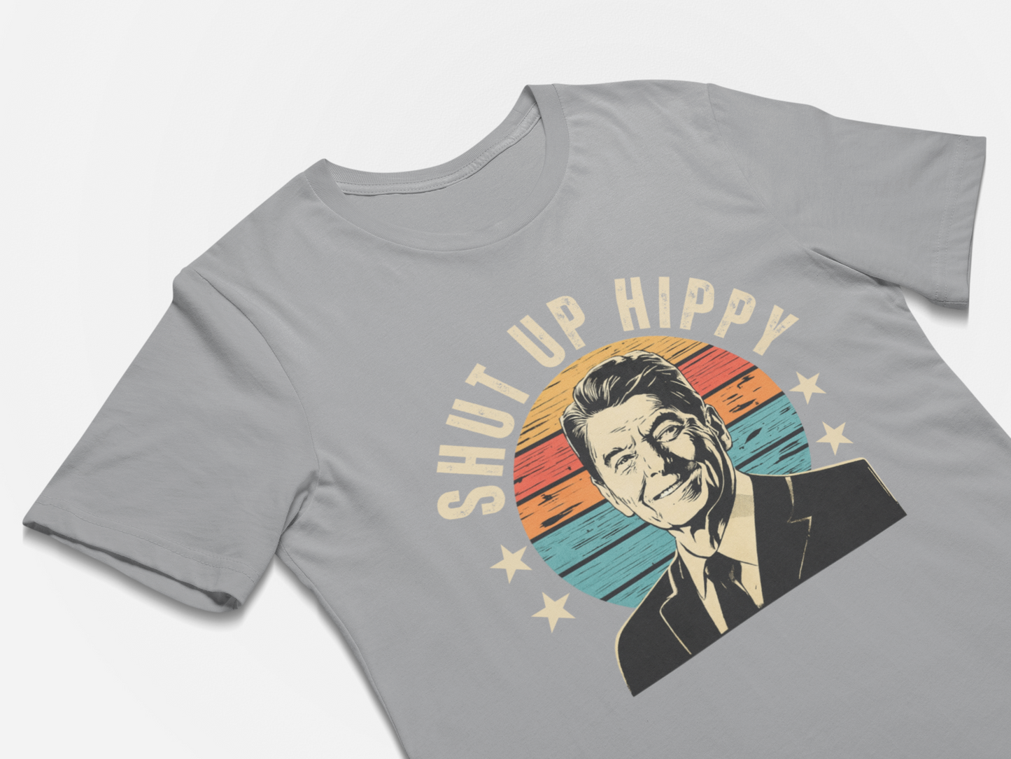 Ronald Reagan Funny Joke Shirts - Shut Up Hippy