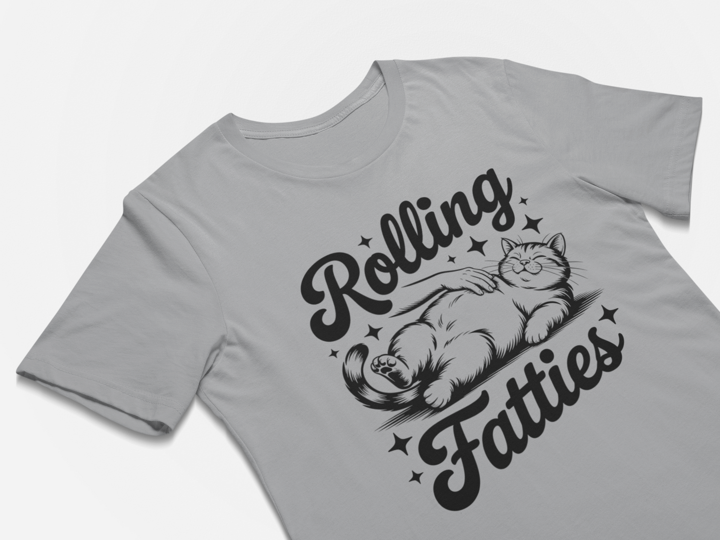 Cat Tee Shirts for Cat Owners Rolling Fatties Funny Pet Shirt
