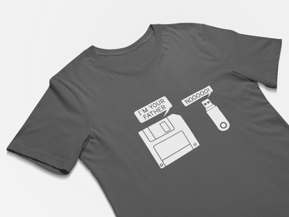 Funny Computer T-Shirt - Floppy Disk USB I'm Your Father Nooo!