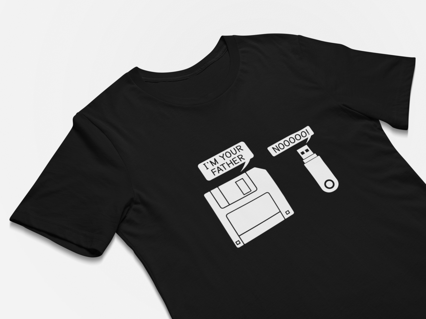 Funny Computer T-Shirt - Floppy Disk USB I'm Your Father Nooo!