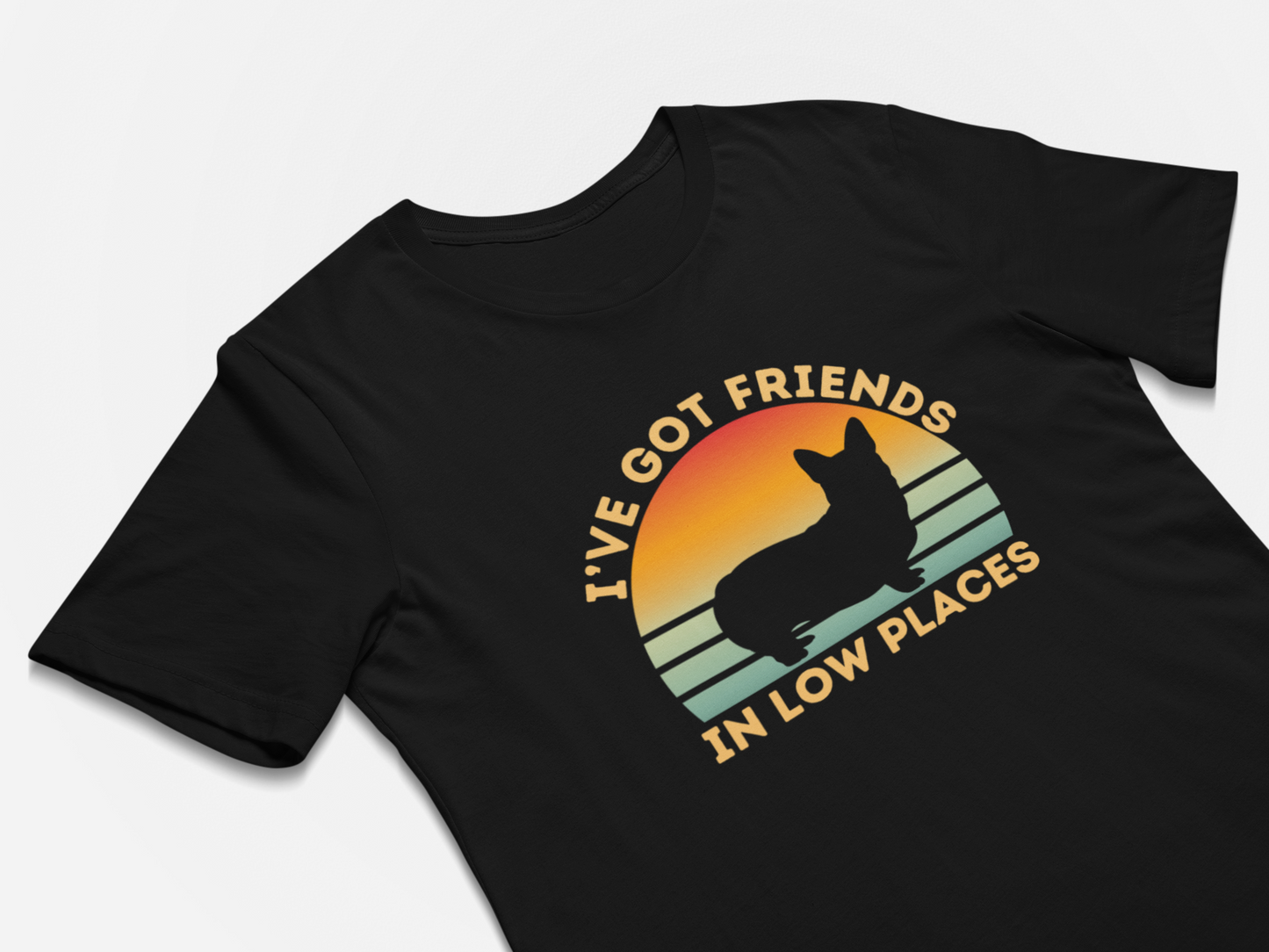 Funny Gift for Corgi Lover, Gifts For Corgi Owners Corgi Shirt, Corgi Dog T-Shirts I've Got Friends In Low Places