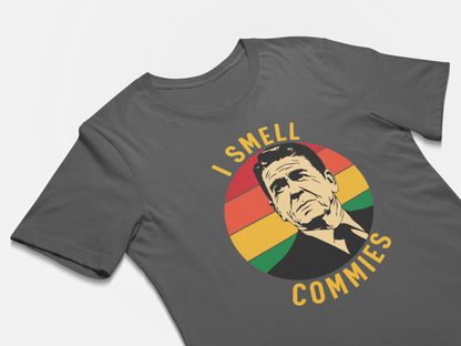 Ronald Regan I Smell Commies Funny Political T-Shirt