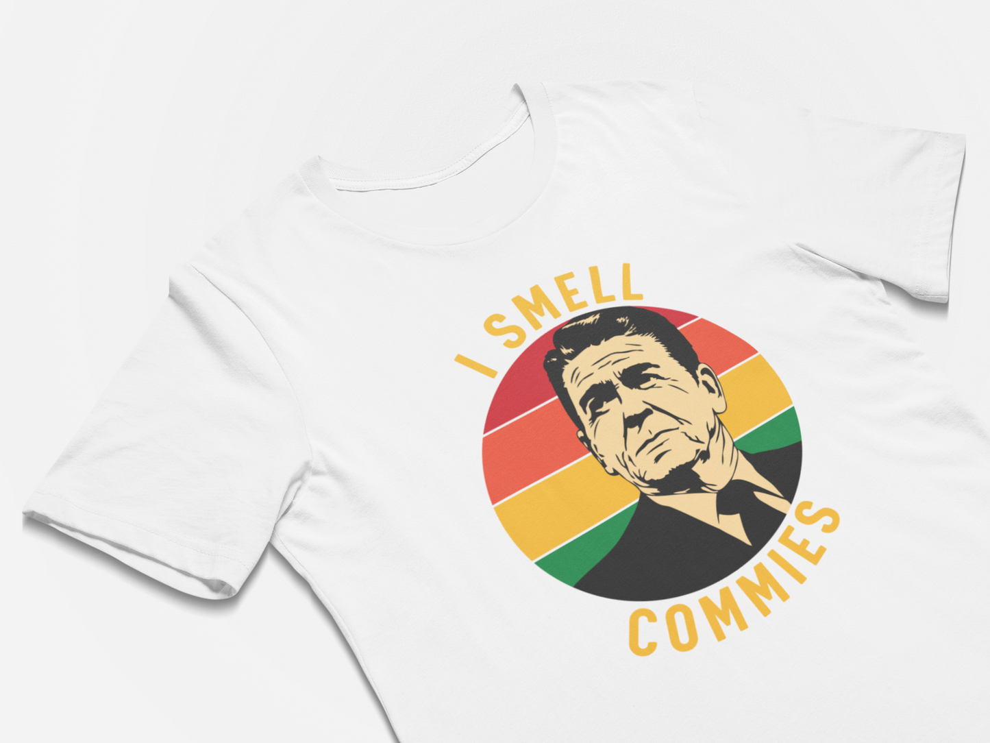 Ronald Regan I Smell Commies Funny Political T-Shirt