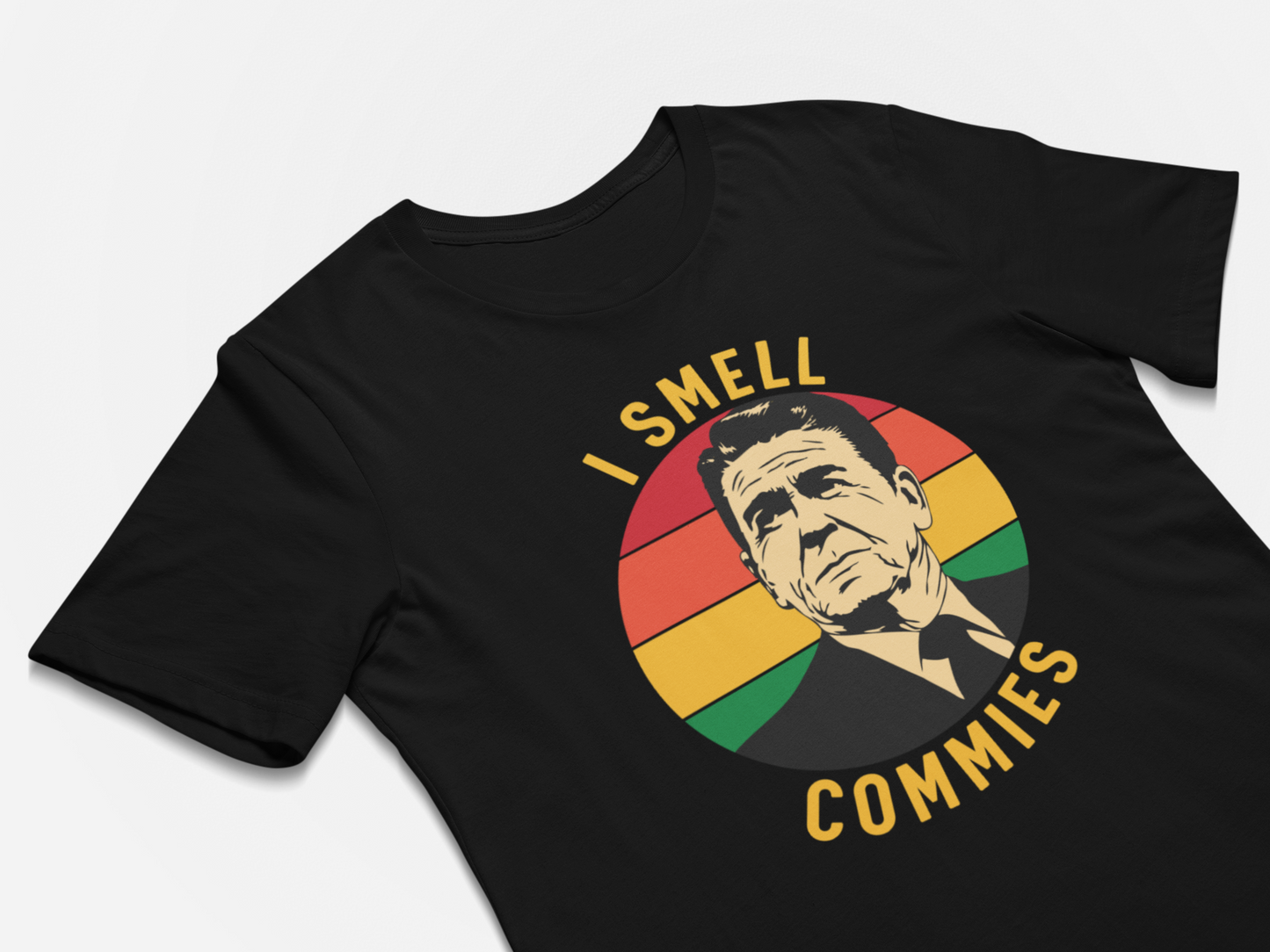 Ronald Regan I Smell Commies Funny Political T-Shirt