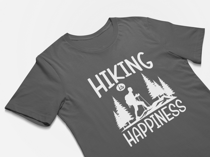 Hiking is Happiness - Outdoors Camping Lovers T-Shirt