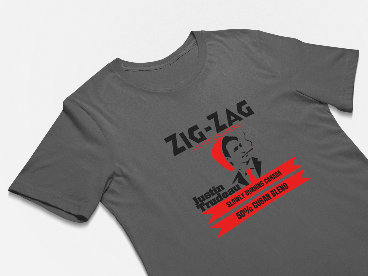 Justin Trudeau Funny T-Shirt Zig Zag Spoof Shirt