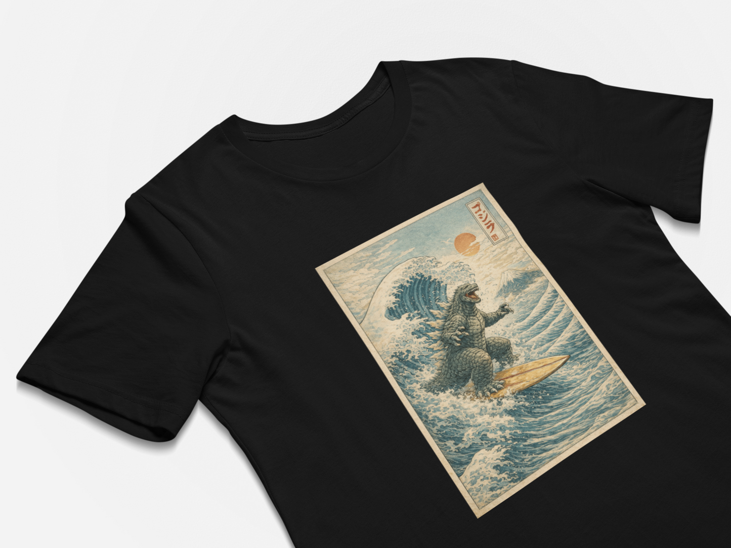 Surfing Ukiyo-e Style Japanese Art T-Shirt