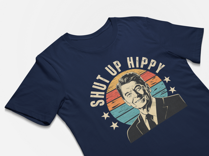 Ronald Reagan Funny Joke Shirts - Shut Up Hippy