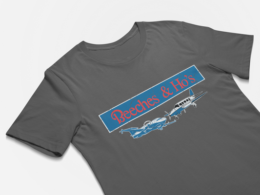 Beeches & Ho's Funny Aviation Shirt - Beechcraft and Piper Navajo