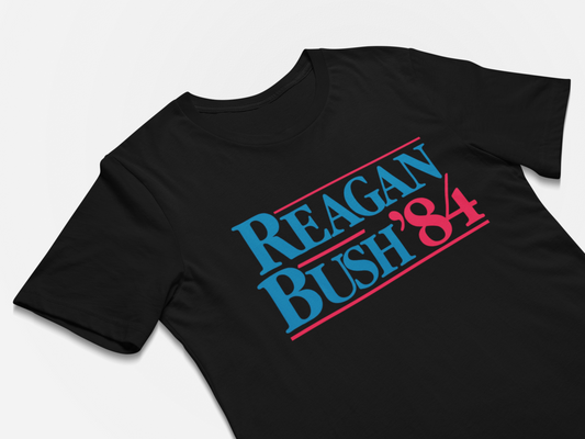 Reagan Bush 84 Presidential Campaign T-Shirt  American Politics
