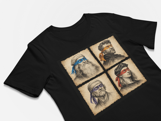 Ninja Turtles Renaissance Artists T-shirt 80's Cartoon Shirts TMNT