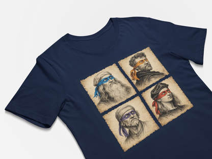 Ninja Turtles Renaissance Artists T-shirt 80's Cartoon Shirts TMNT