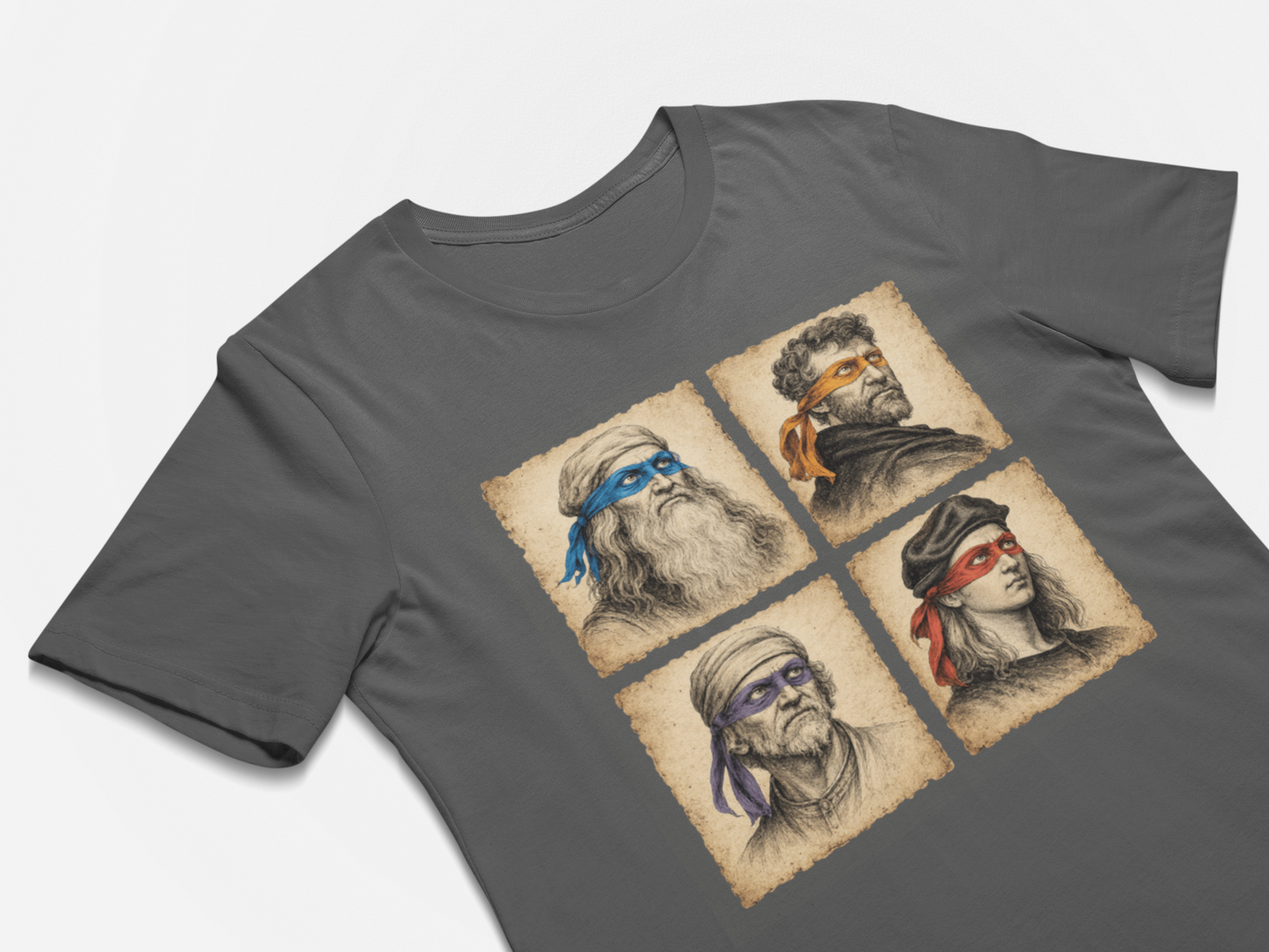 Ninja Turtles Renaissance Artists T-shirt 80's Cartoon Shirts TMNT