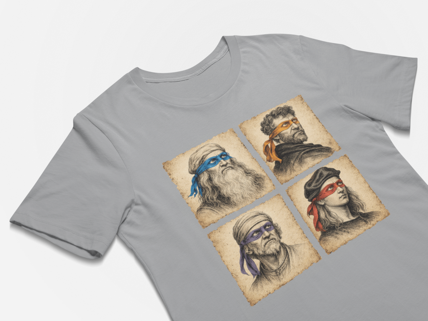 Ninja Turtles Renaissance Artists T-shirt 80's Cartoon Shirts TMNT