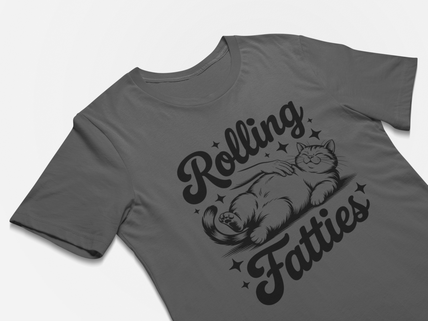 Cat Tee Shirts for Cat Owners Rolling Fatties Funny Pet Shirt