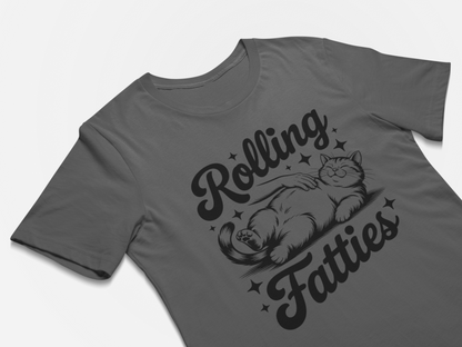 Cat Tee Shirts for Cat Owners Rolling Fatties Funny Pet Shirt