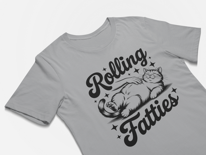 Cat Tee Shirts for Cat Owners Rolling Fatties Funny Pet Shirt