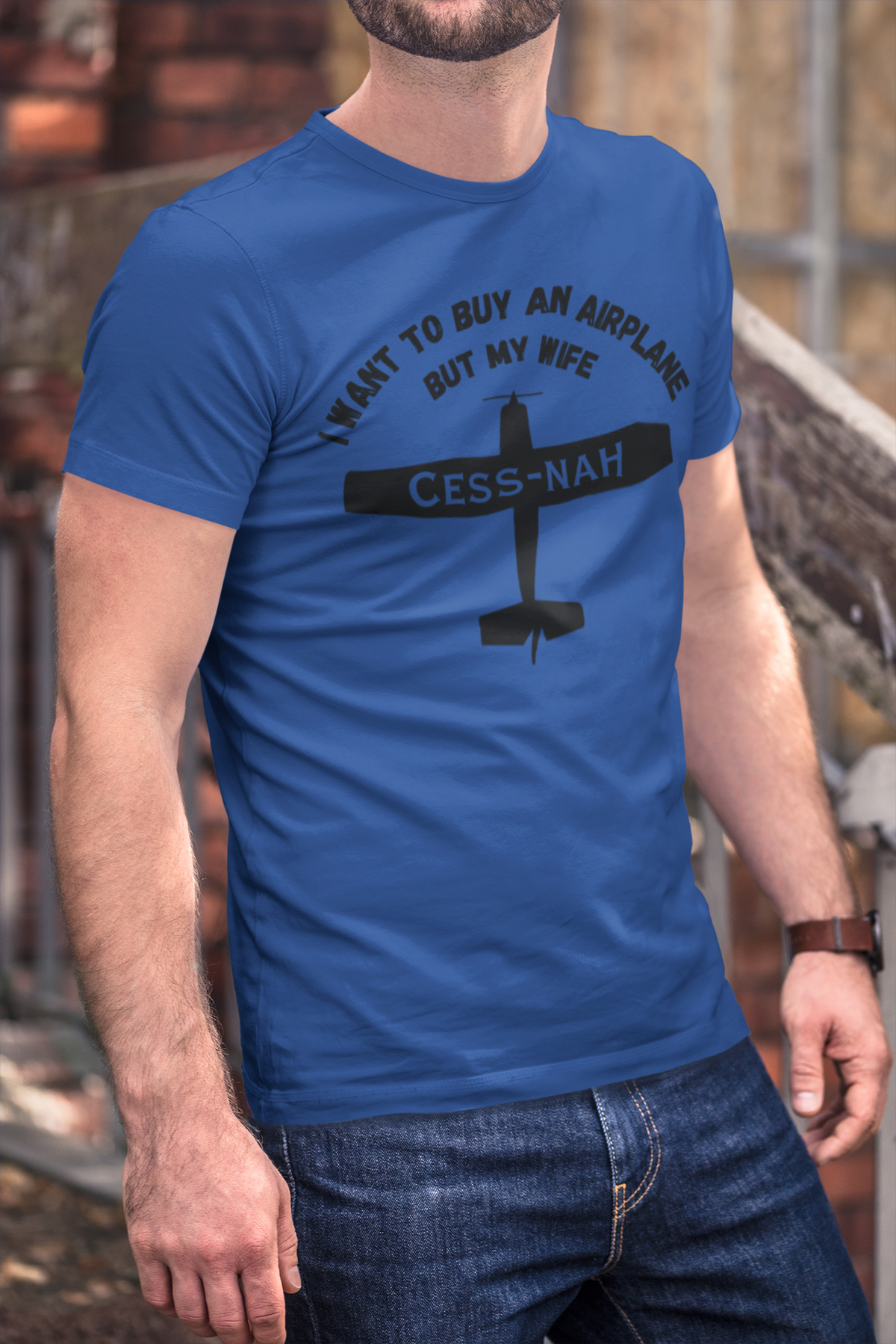 Funny Pilot Gifts T-Shirts - I Want To Buy A Plane But My Wife Cessna