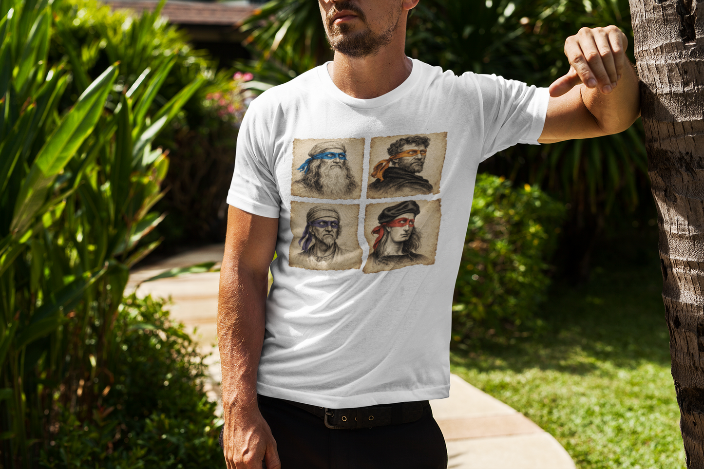 Ninja Turtles Renaissance Artists T-shirt 80's Cartoon Shirts TMNT