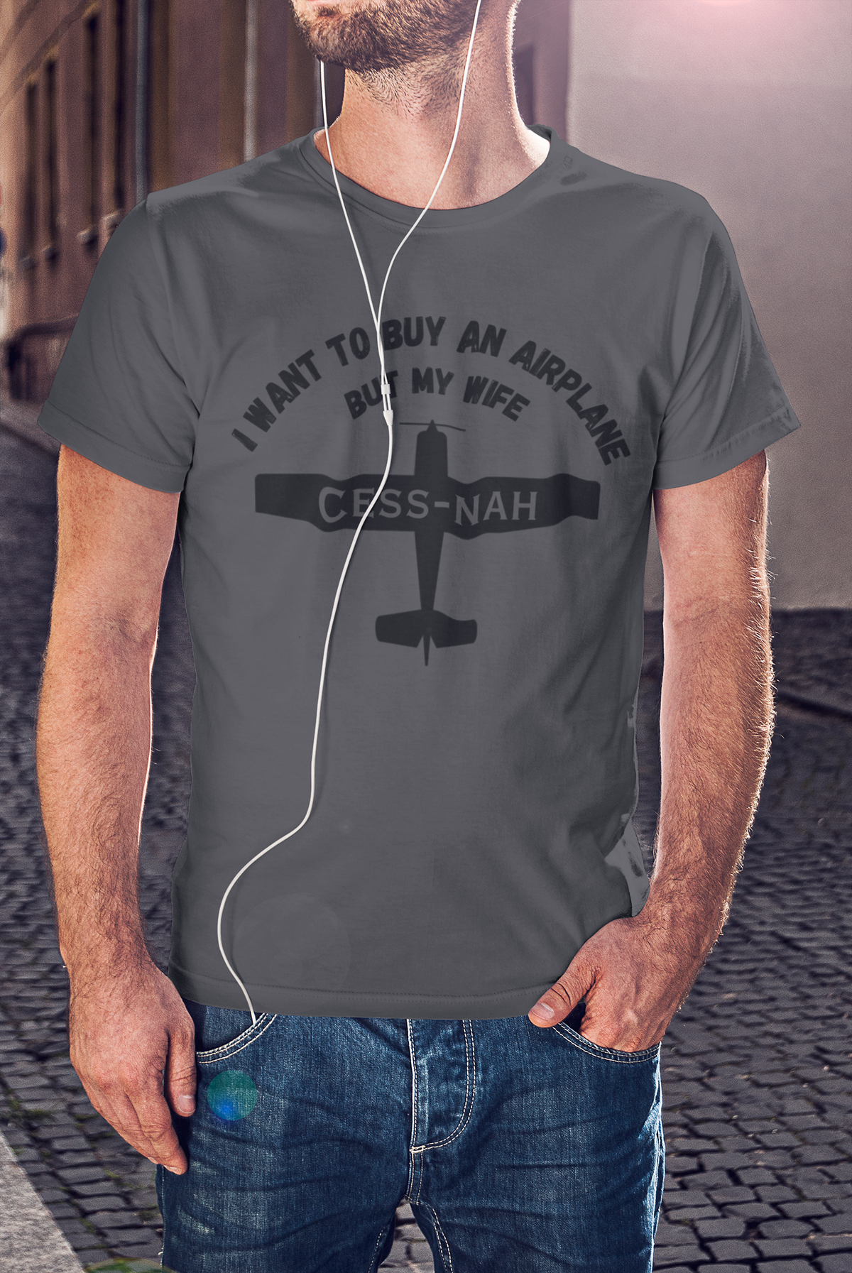 Funny Pilot Gifts T-Shirts - I Want To Buy A Plane But My Wife Cessna