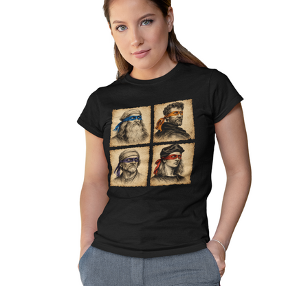 Ninja Turtles Renaissance Artists T-shirt 80's Cartoon Shirts TMNT