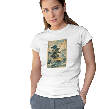 Surfing Ukiyo-e Style Japanese Art T-Shirt