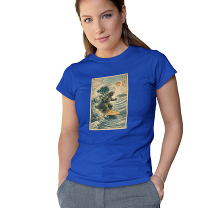 Surfing Ukiyo-e Style Japanese Art T-Shirt