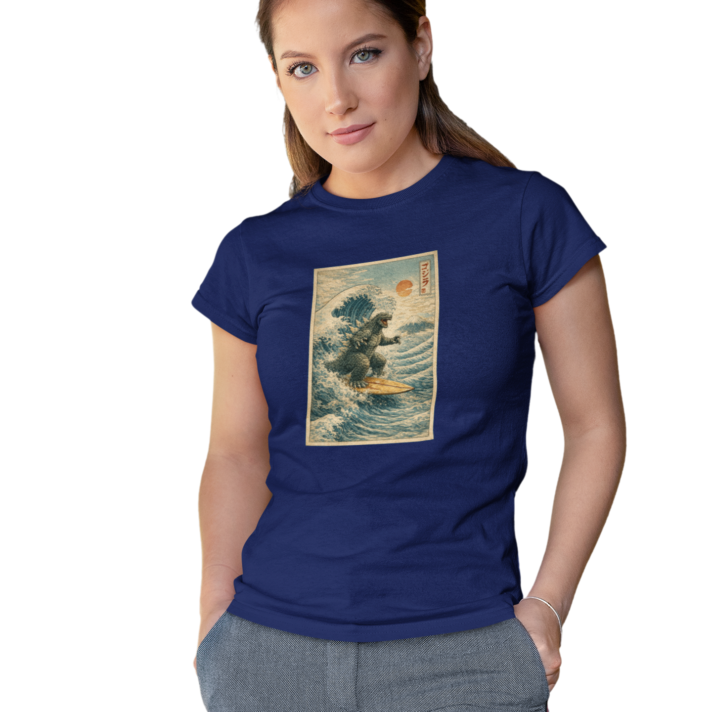Surfing Ukiyo-e Style Japanese Art T-Shirt